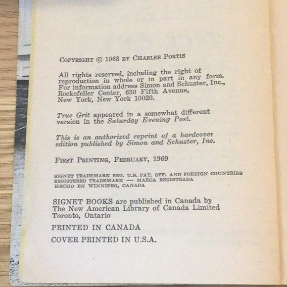 Vintage Paperback - FIRST PRINTING - True Grit - Picture 6 of 6